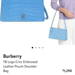 Burberry | Bags | Nwt Burberry Tb Logo Croc Embossed Leather
